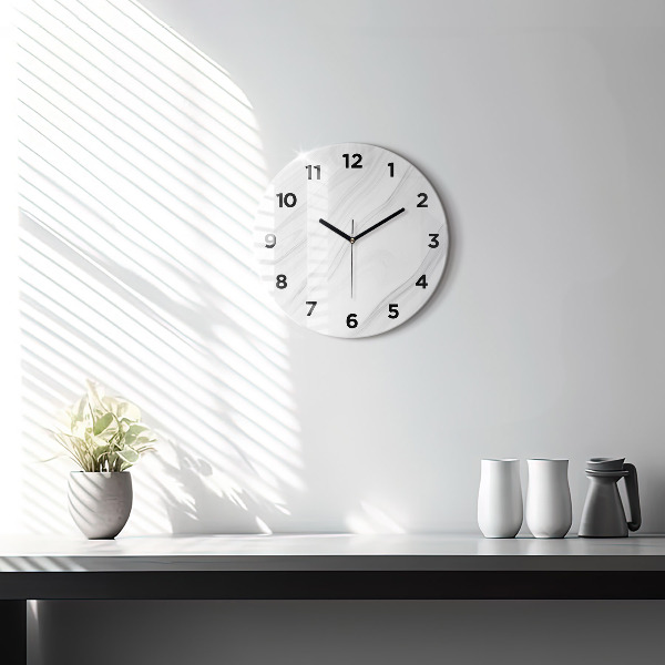 Reloj de cristal redondo Mármol decorativo