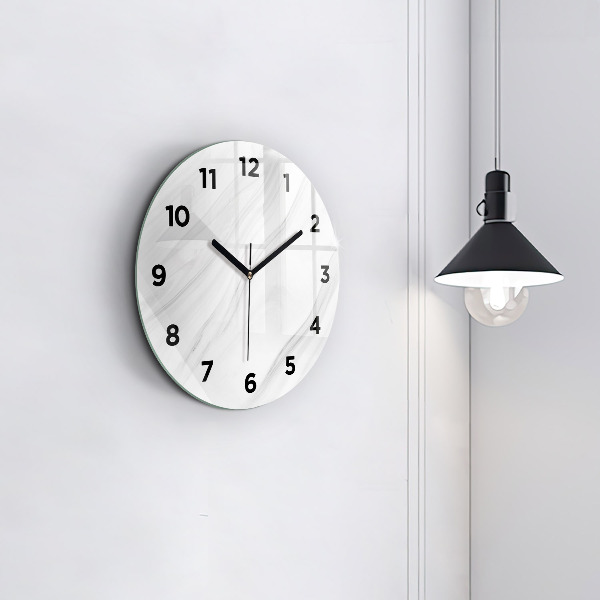 Reloj de cristal redondo Mármol decorativo
