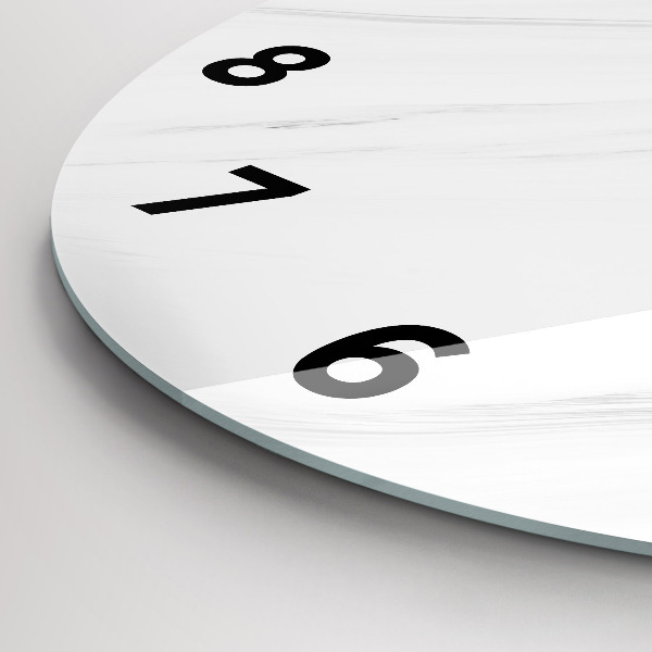 Reloj de cristal redondo Mármol decorativo