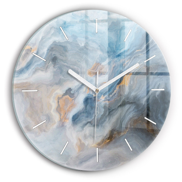 Reloj redondo pared Patrón de mármol