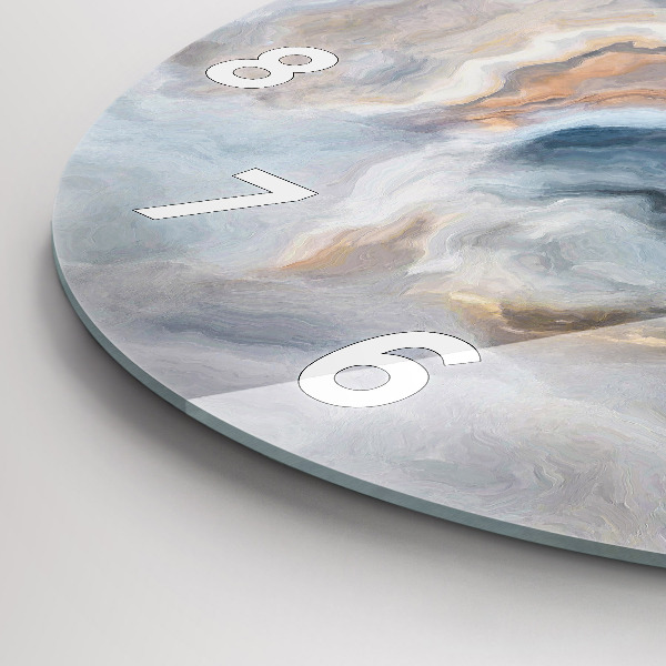 Reloj redondo pared Patrón de mármol