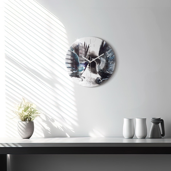 Reloj de pared redondo Pájaros pintados