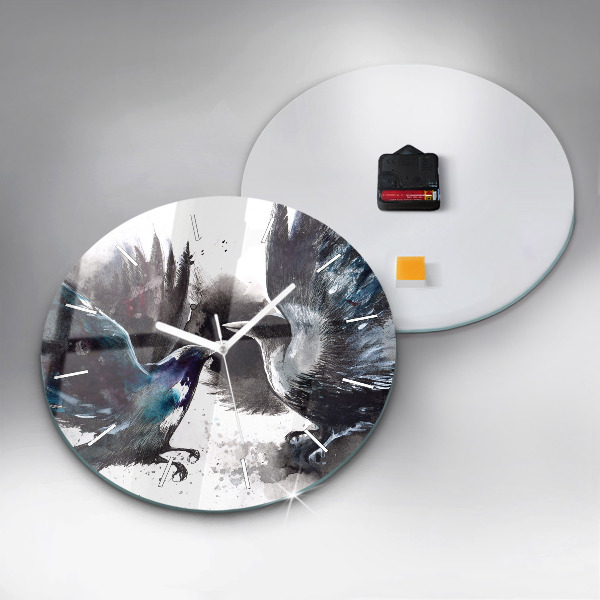 Reloj de pared redondo Pájaros pintados