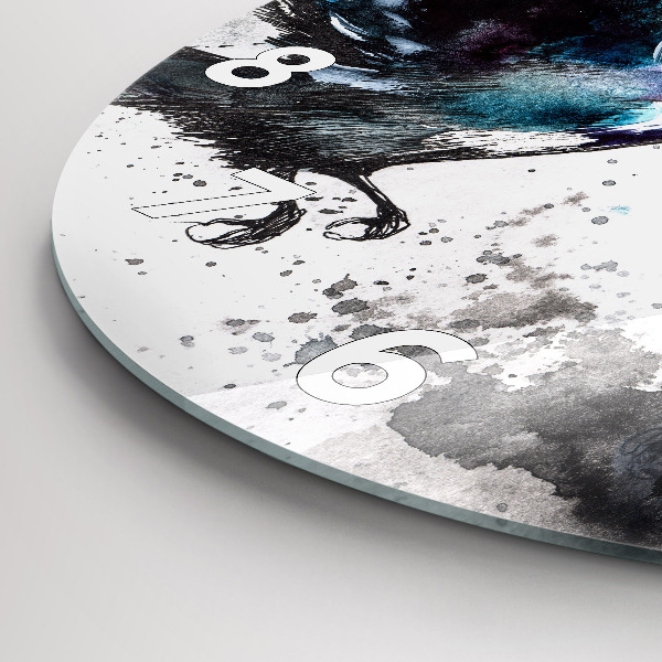 Reloj de pared redondo Pájaros pintados