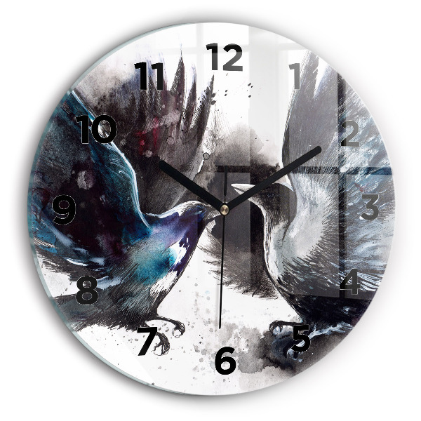 Reloj de pared redondo Pájaros pintados