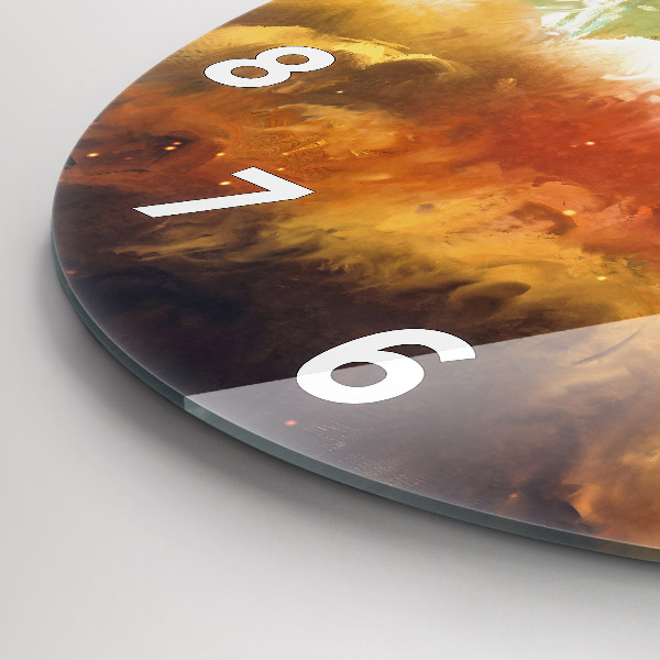 Reloj de cristal redondo Imagen abstracta