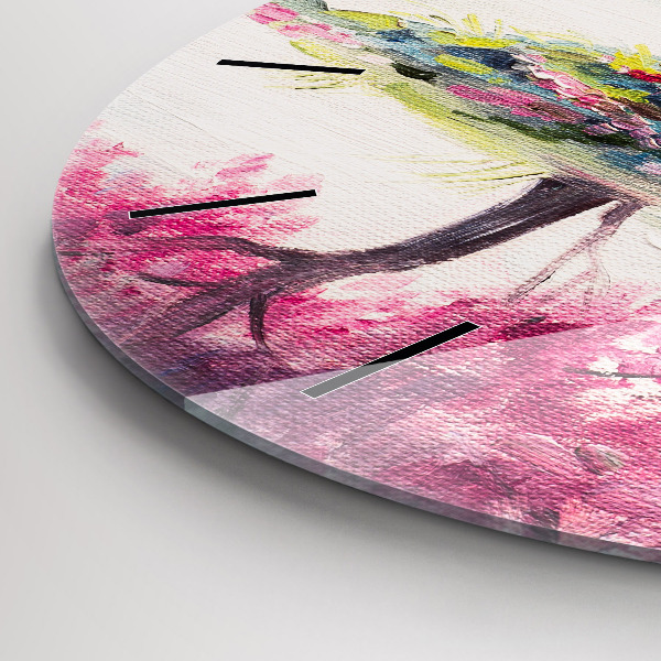 Reloj redondo pared Mosaico de árboles