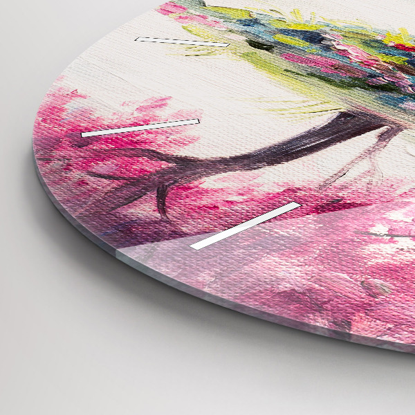 Reloj redondo pared Mosaico de árboles