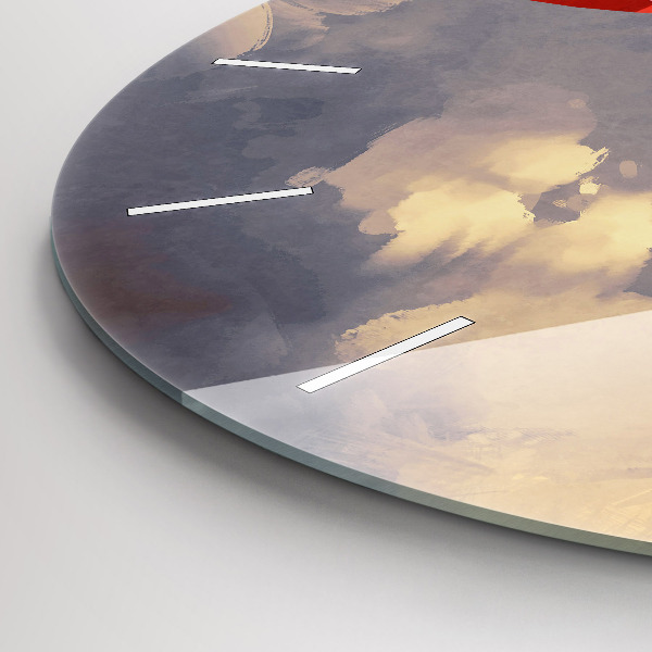 Reloj redondo pared Barcos de papel