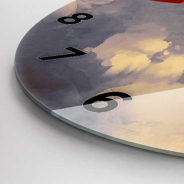 Reloj redondo pared Barcos de papel