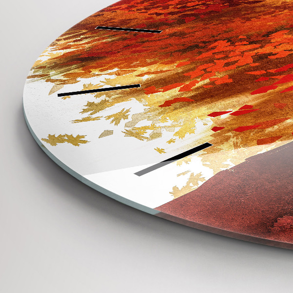 Reloj de cristal redondo Novia en otoño