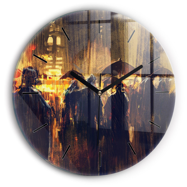 Reloj de cristal redondo Impresionismo en el arte Mercado