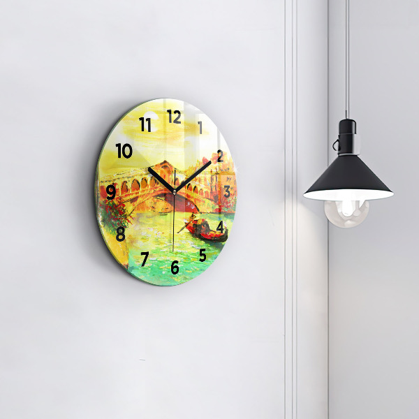Reloj redondo pared Puente de Rialto de Venecia