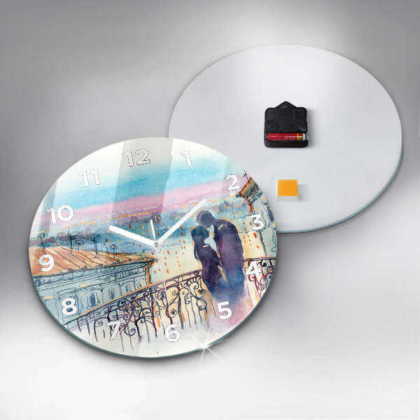 Reloj de pared redondo Gente en acuarela