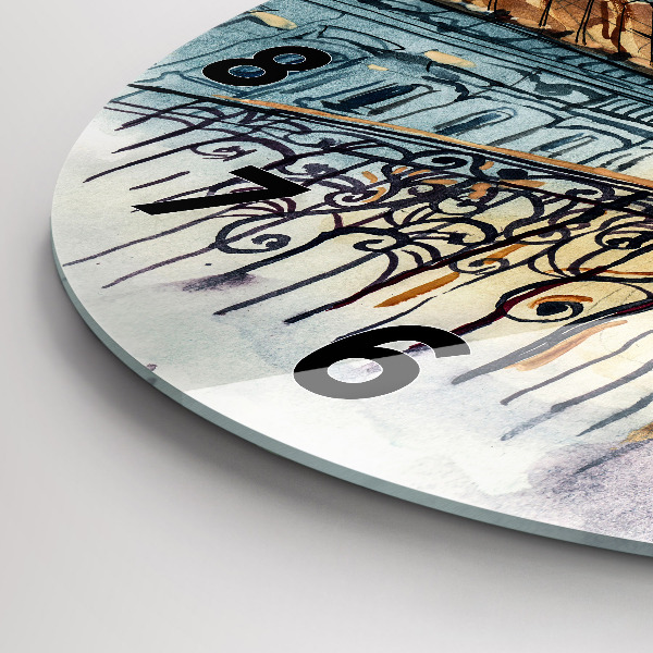 Reloj de pared redondo Gente en acuarela