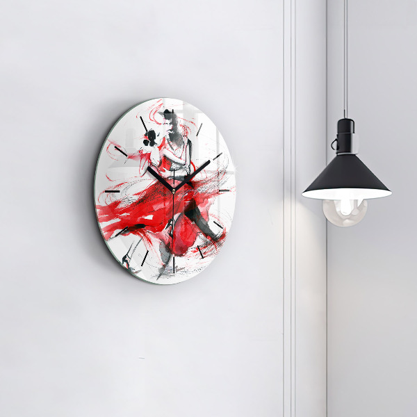 Reloj de pared redondo Pareja bailando