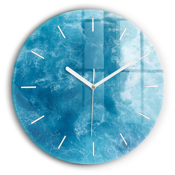 Reloj de cristal redondo Agua de mar