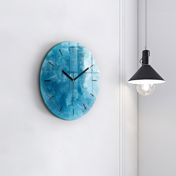 Reloj de cristal redondo Agua de mar