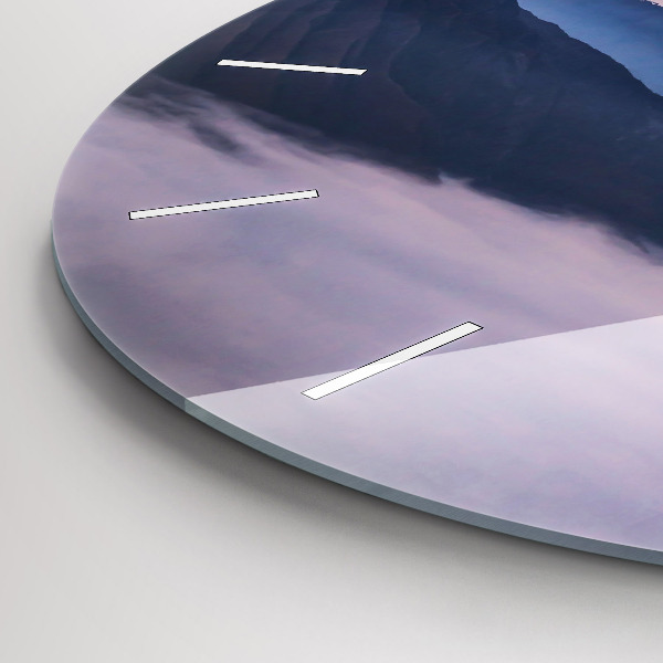 Reloj de cristal redondo Hermoso paisaje