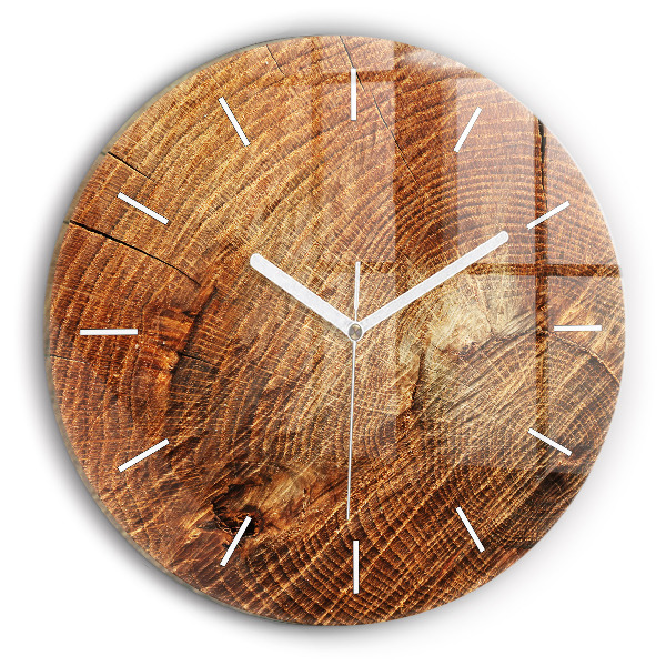 Reloj redondo pared Viejo tronco de árbol
