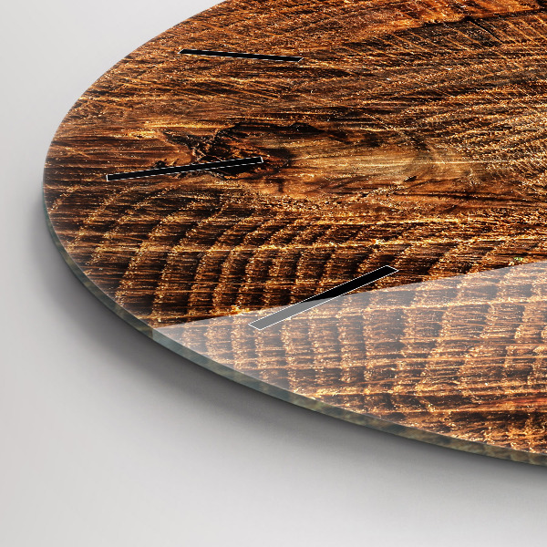 Reloj redondo pared Viejo tronco de árbol