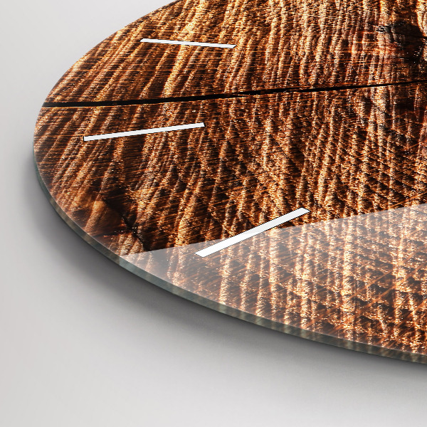 Reloj de cristal redondo Madera decorativa