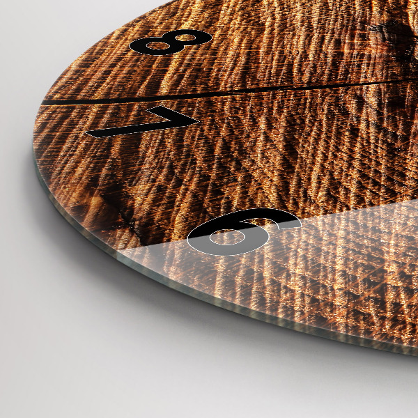 Reloj de cristal redondo Madera decorativa