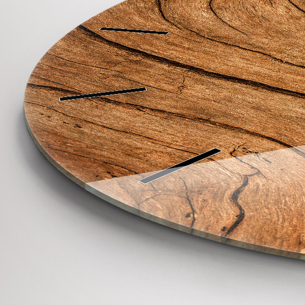 Reloj de pared redondo Madera vieja