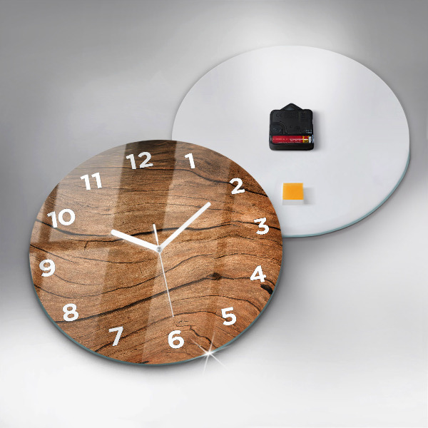 Reloj de pared redondo Madera vieja