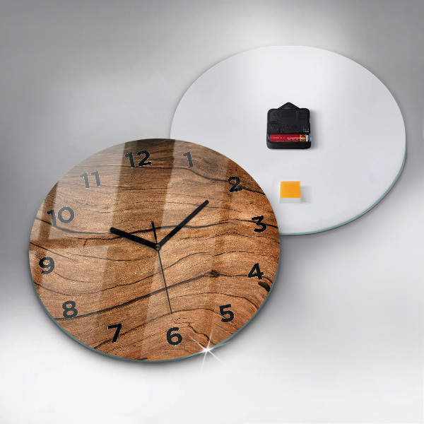 Reloj de pared redondo Madera vieja