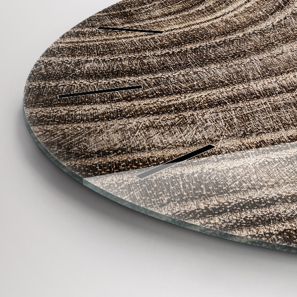 Reloj de cristal redondo Tronco de árbol