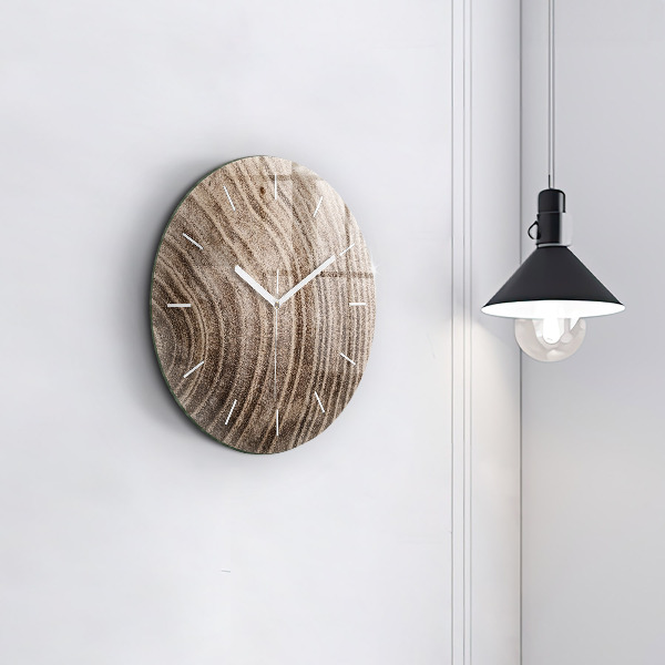 Reloj de cristal redondo Tronco de árbol