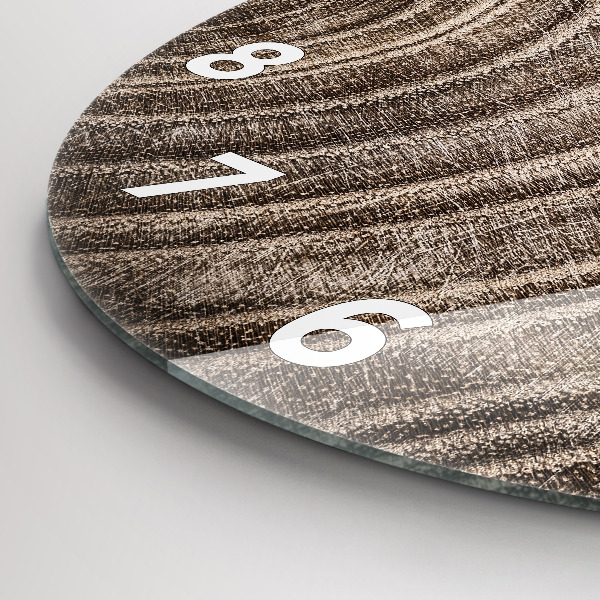 Reloj de cristal redondo Tronco de árbol