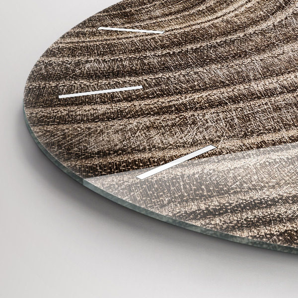 Reloj de cristal redondo Tronco de árbol