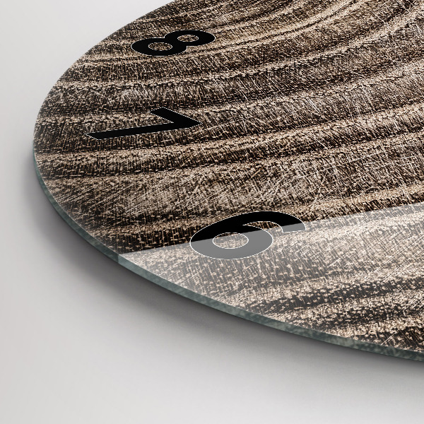 Reloj de cristal redondo Tronco de árbol