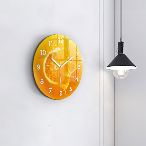 Reloj redondo pared Naranja