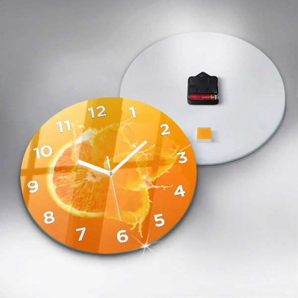 Reloj redondo pared Naranja