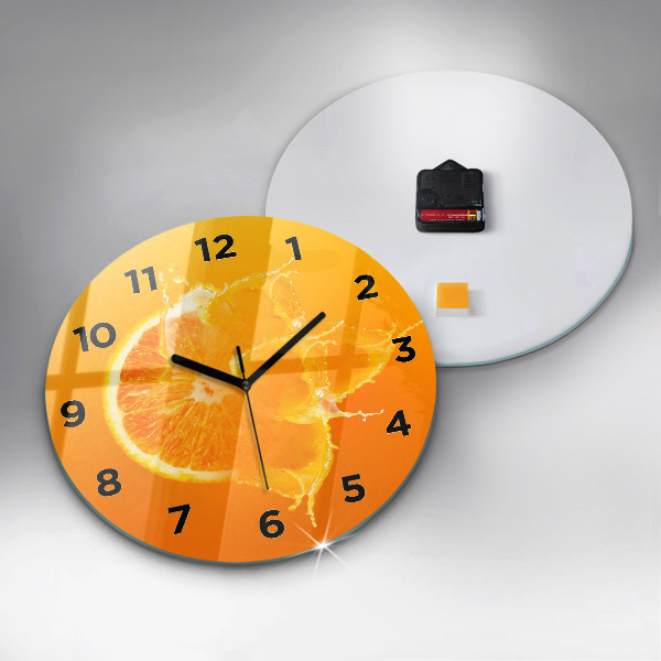 Reloj redondo pared Naranja