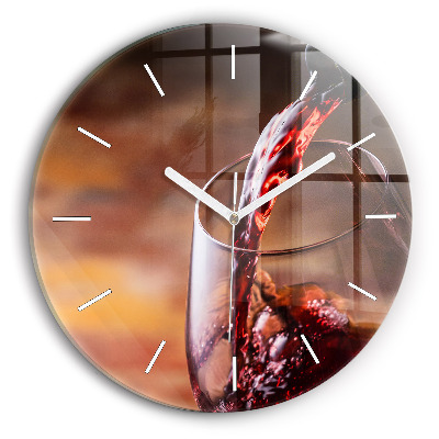 Reloj de cristal redondo Copa de vino