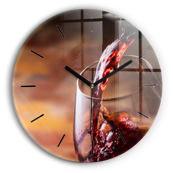 Reloj de cristal redondo Copa de vino