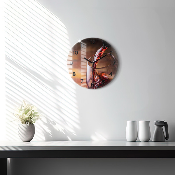 Reloj de cristal redondo Copa de vino