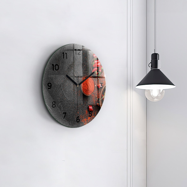 Reloj de pared redondo Pimientos rojos