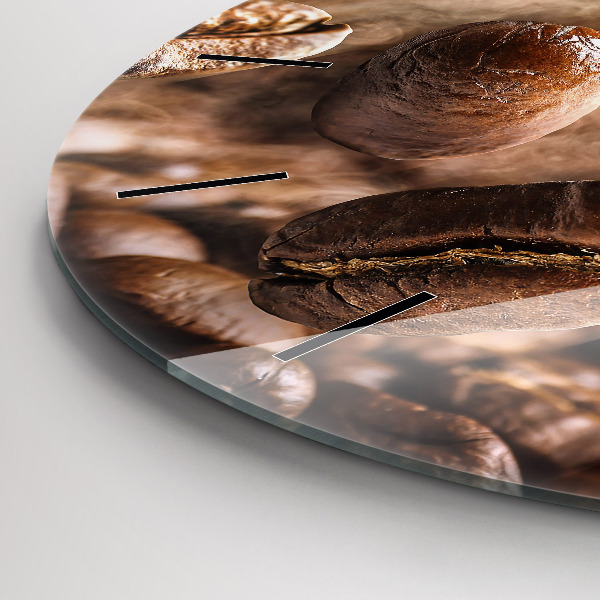 Reloj de cristal redondo Granos de café