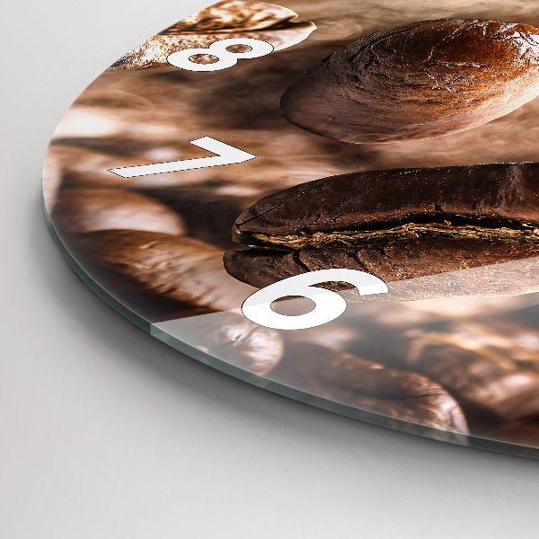 Reloj de cristal redondo Granos de café