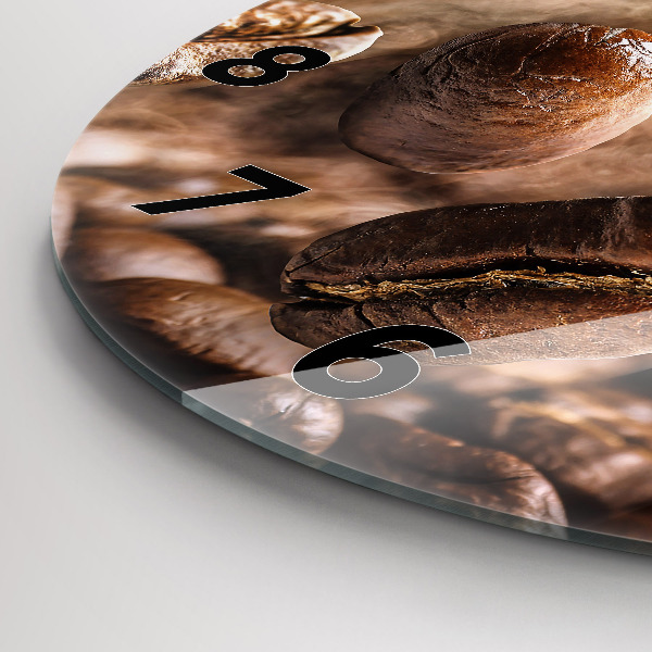 Reloj de cristal redondo Granos de café