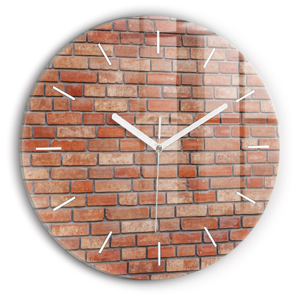 Reloj redondo pared Pared de ladrillos