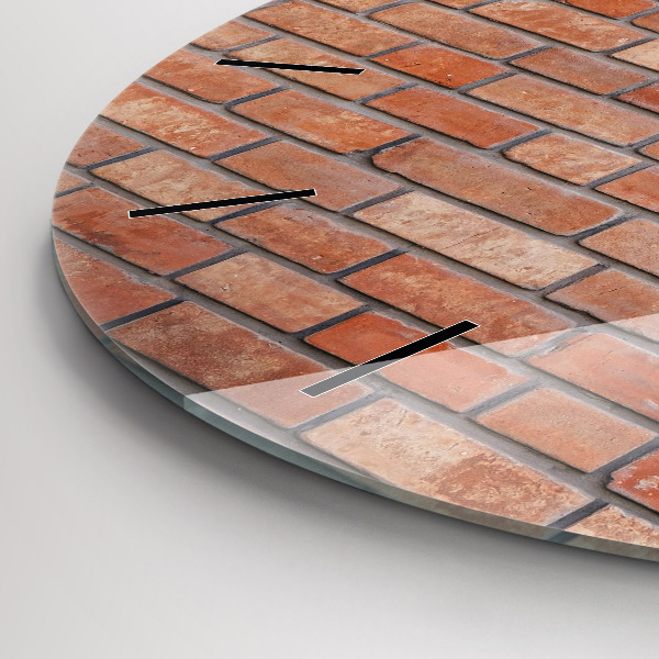 Reloj redondo pared Pared de ladrillos