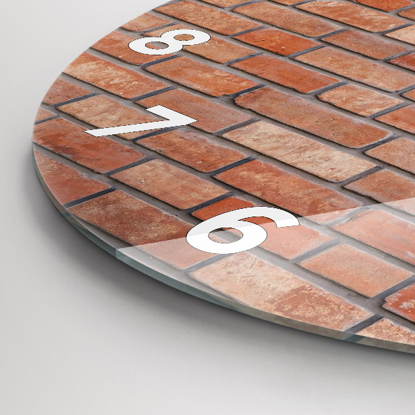 Reloj redondo pared Pared de ladrillos