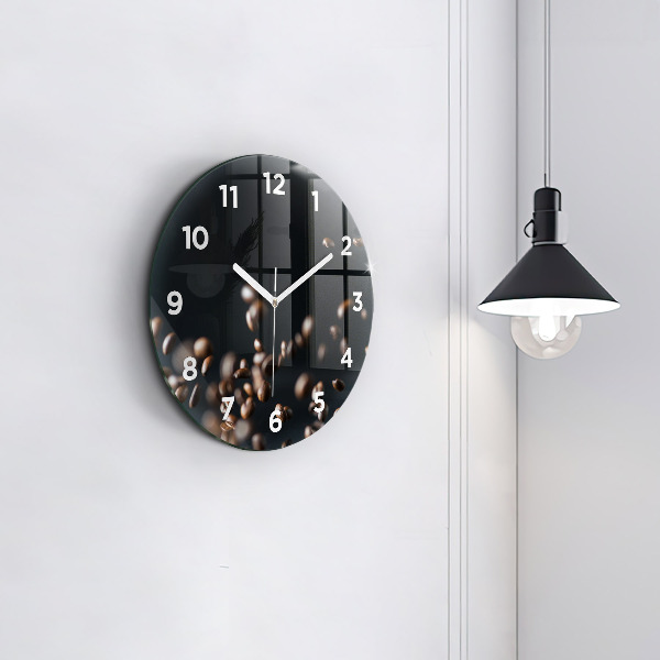 Reloj de pared redondo Granos de café