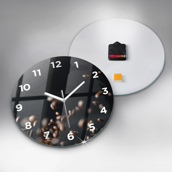 Reloj de pared redondo Granos de café